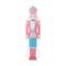 Glitzhome® 60" Christmas Wooden Pink Nutcracker Porch Decor